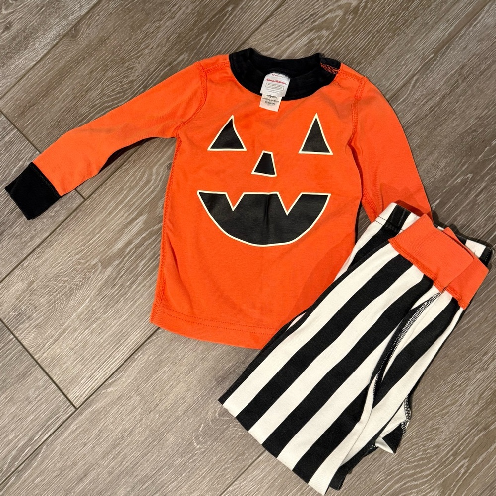 Kids Halloween Glow-in-the-Dark Long John Pajama Set